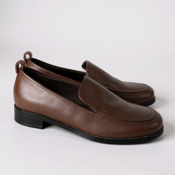 The Row Shoes - The Row Calfskin Loafers Brown Leather Size 38/7.5 Made In Italy Quiet Luxury